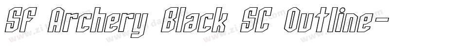 SF Archery Black SC Outline字体转换